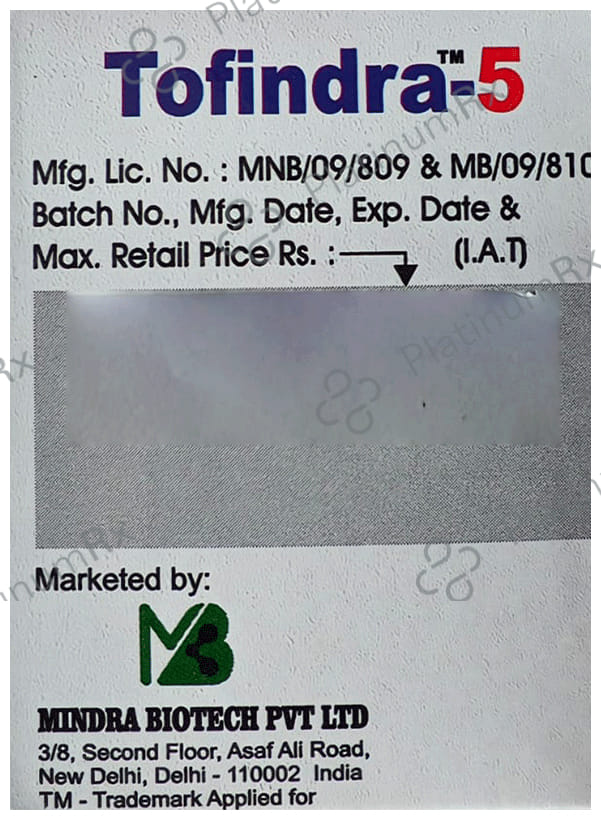 Tofindra 5mg Tablet 10s