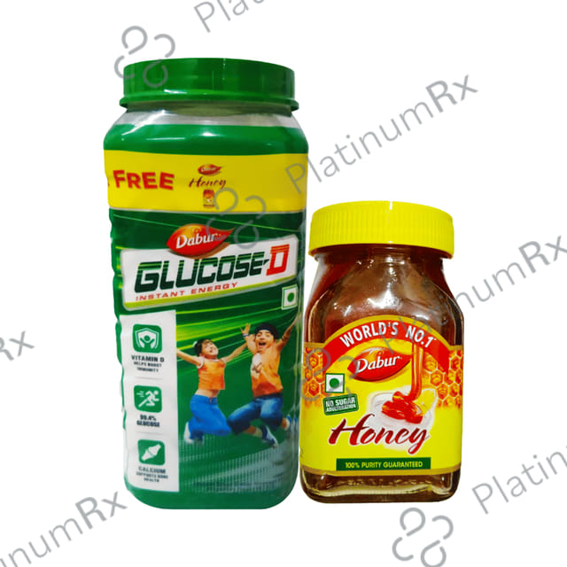 Dabur Glucose-D Powder with Dabur Honey 250gm Free