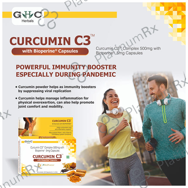 GHC Herbals Curcumin C3 with Bioperine Capsule 60 capsules