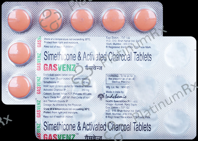 Gasvenz 250/80mg Tablet 15s