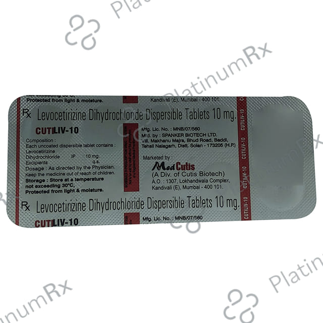 Cutiliv 10 Tablet DT