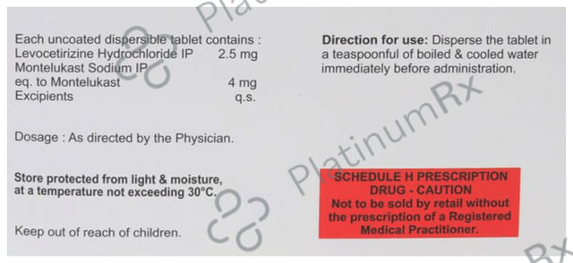 Levokast Kid 2.5/4mg Tablet 10s