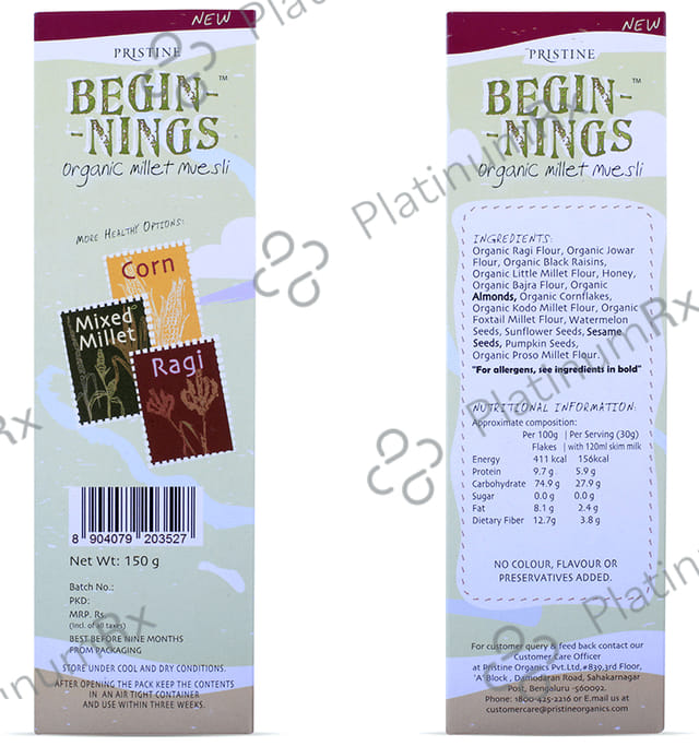 Pristine Beginnings Organic Millet Muesli 150 gm