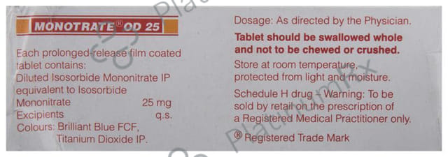 Monotrate OD 25mg Tablet PR 10s