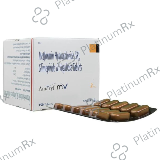 Amaryl MV 2/500/0.2mg Tablet SR 15s