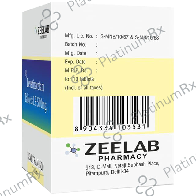 Levetram 500mg Tablet 10s (Zeelab Pharmacy)
