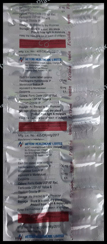 Fexona 120/10mg Tablet 10s