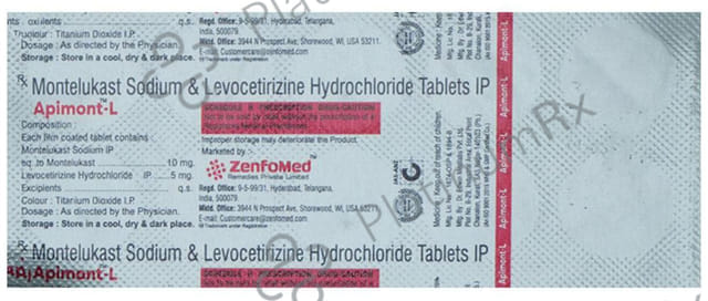 Apimont L 5/10mg Tablet 10s
