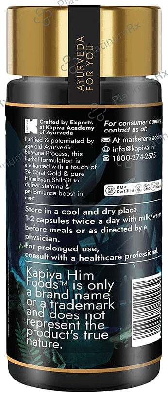 Kapiva Shilajit Golds Contains 24 Carat Gold Boosts Stamina In 4 Weeks Capsule