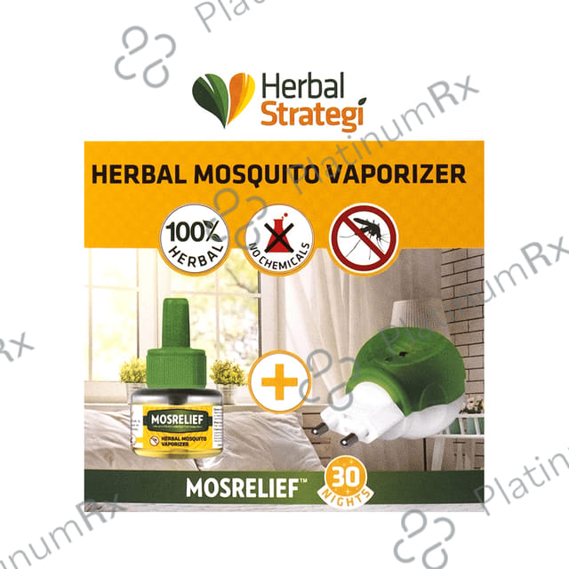 Herbal Strategi Mosrelief Herbal Mosquito Vaporizer Machine with Refill 40ml