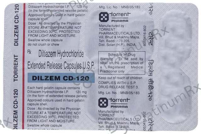 Dilzem CD 120mg Capsule ER 10s