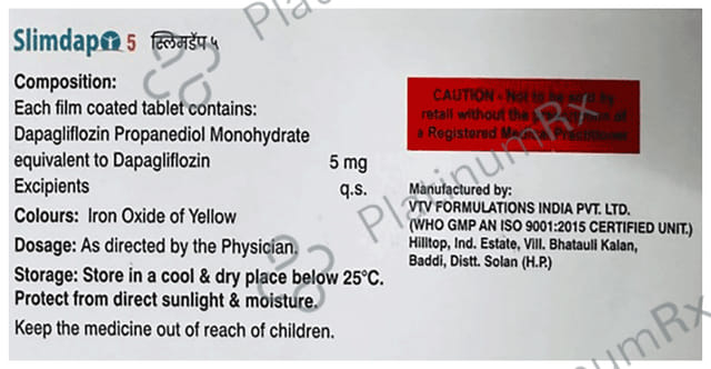 Slimdap 5mg Tablet 10s