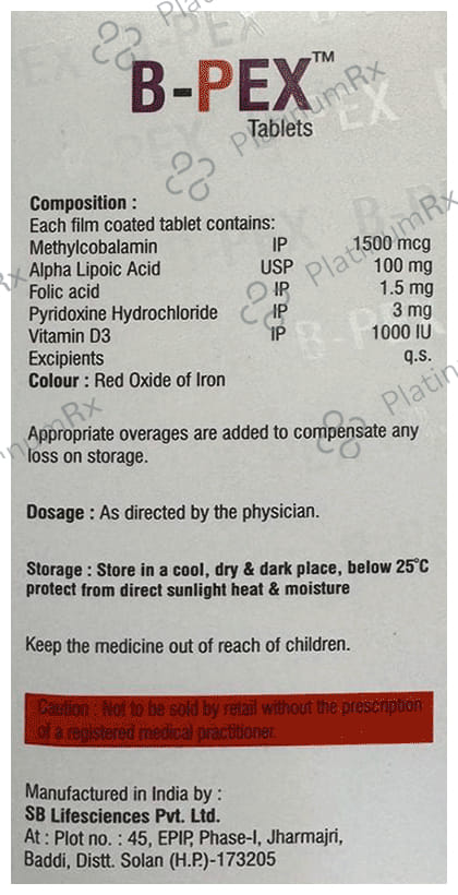 B Pex Tablet 10s