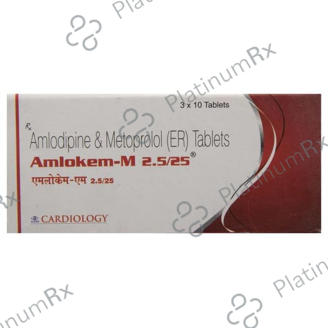 Amlokem M 2.5/25mg Tablet 10s