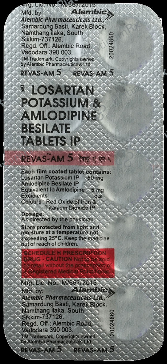 Revas AM 5/50mg Tablet 10s