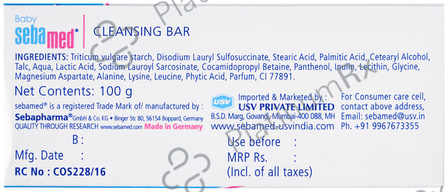 Sebamed Baby Cleansing Bar 100 gm