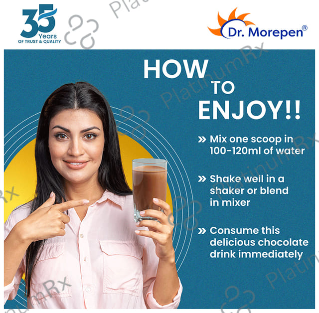 Dr. Morepen Collagen (Marine) Skin Protein with Hyaluronic Acid, Vitamin C & Biotin - Flavour Chocolate Powder