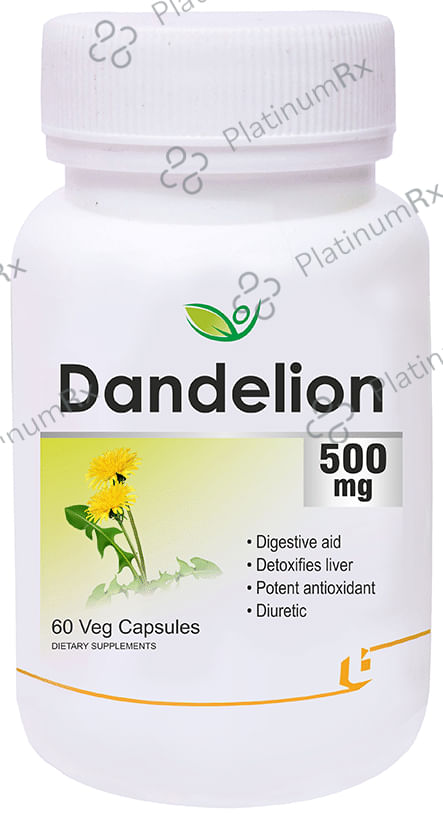 Biotrex Dandelion 500 mg Veg Capsule