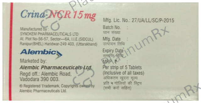 Crina NCR 15mg Tablet 5s