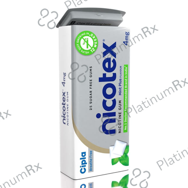 Nicotex 4mg Mint Plus Flavour Tin Gum 44s