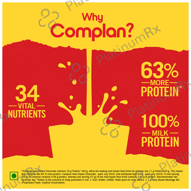 Complan Nutrition Drink Powder for Children - Nutrition Drink for Kids with Protein & 34 Vital Nutrients - Royale Chocolate 200 gm