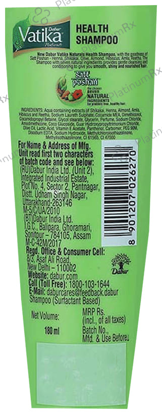 Dabur Vatika Naturals Henna & Amla Shampoo 180 ml