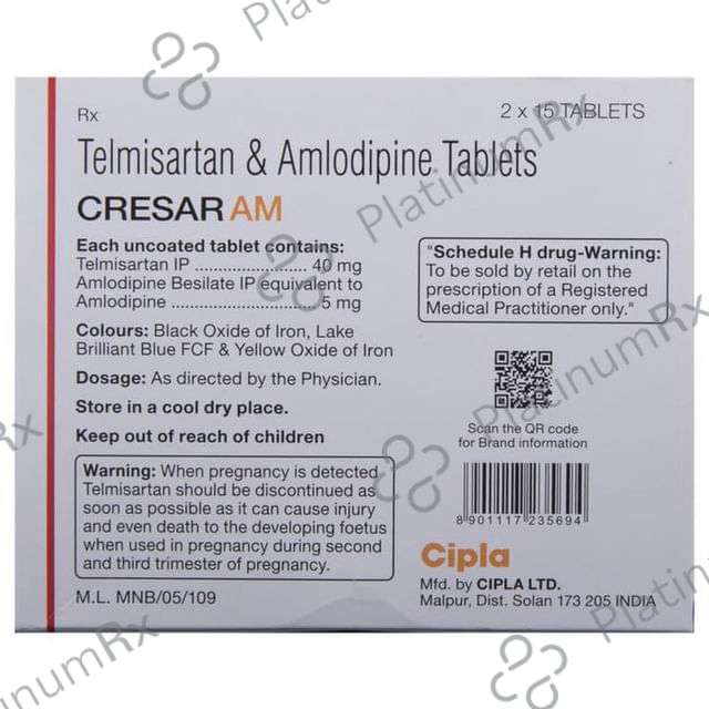 Cresar AM 5/40mg Tablet 15s