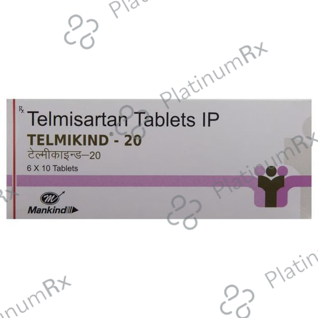 Telmikind 20mg Tablet 10s