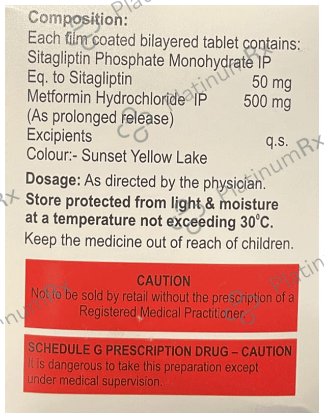 Sitasto M 50/500mg Tablet PR 15s