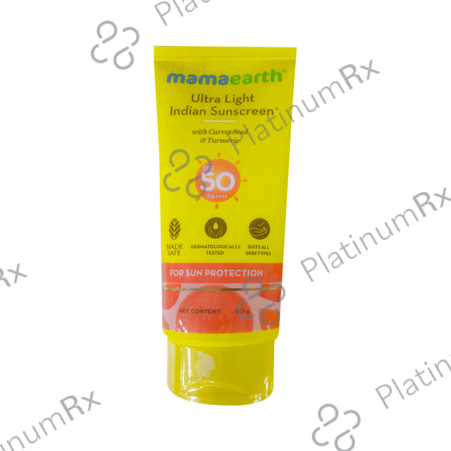 Mamaearth Indian Sunscreen Paraben & Silicon Free Hydragel SPF 50 Cream 80gm