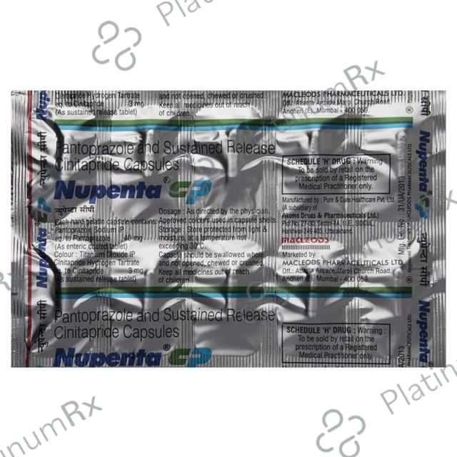 Nupenta CP 3/40mg Capsule SR 10s