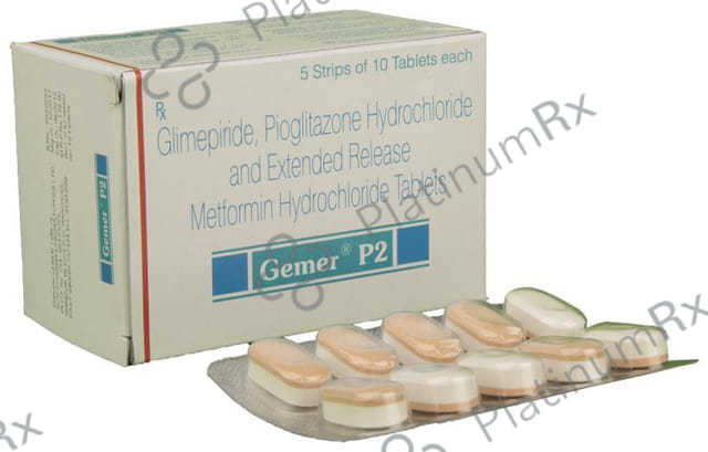 Gemer P 2/500/15mg Tablet ER 10s