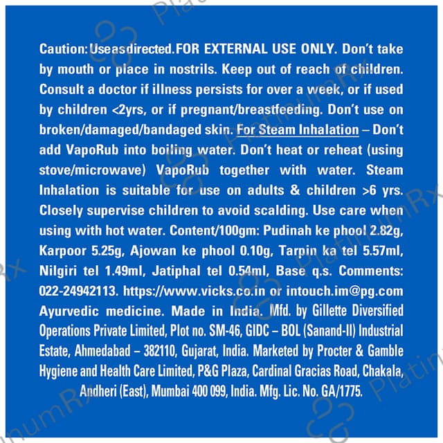 Vicks Vaporub Balm 50ml