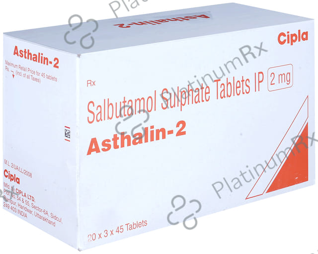 Asthalin 2mg Tablet 45s