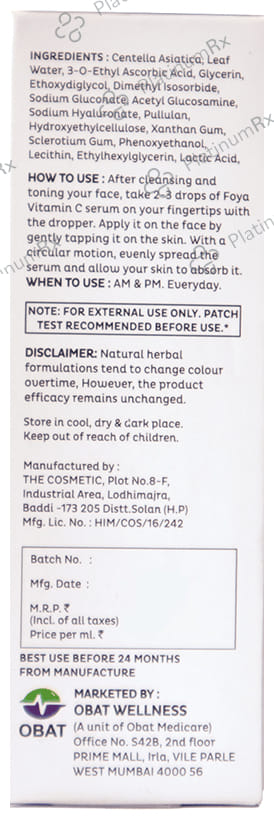 Obat Wellness Foya Vitamin C 10% Serum