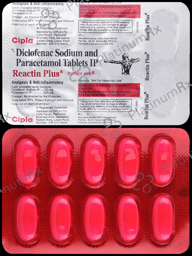 Reactin Plus 32550mg (Red Colour) Tablet 10s