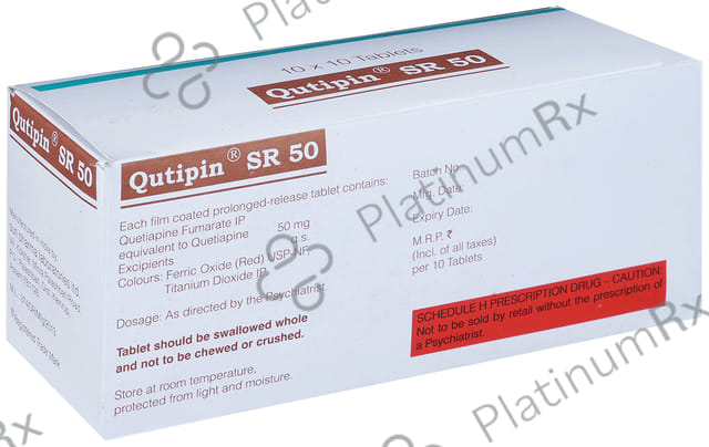 Qutipin SR 50mg Tablet PR 10s