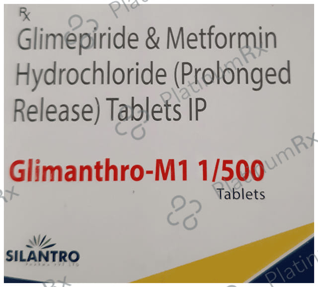Glimanthro M1 1/500mg Tablet PR 10s