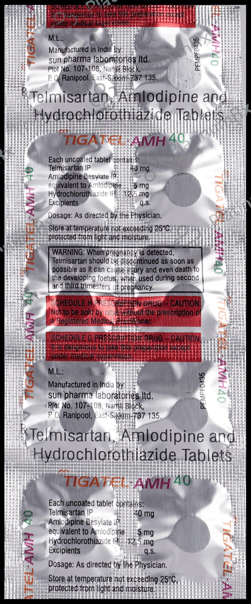 Tigatel AMH 40mg/5mg/12.5mg Tablet