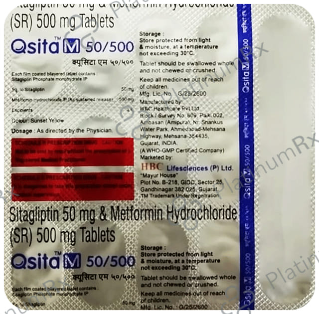 Qsita M 50/500mg Tablet SR 15s