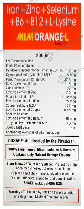 Mimorange L Syrup 200ml