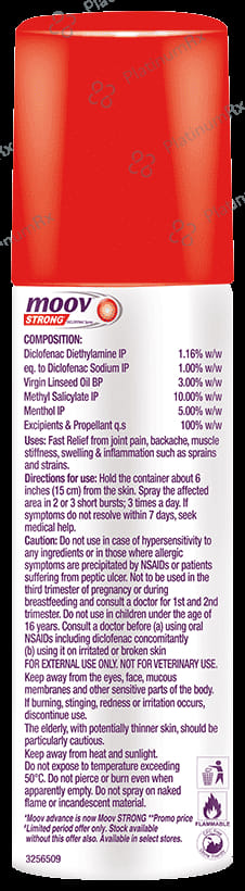 Moov Red Strong Diclofenac Pain Relief Spray 55gm