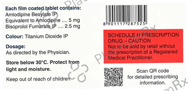 Amlopres B 2.5/5mg Tablet 10s
