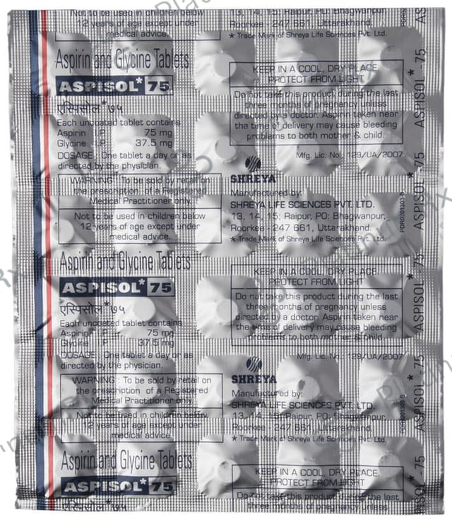 Aspisol 75/37.5mg Tablet 30s