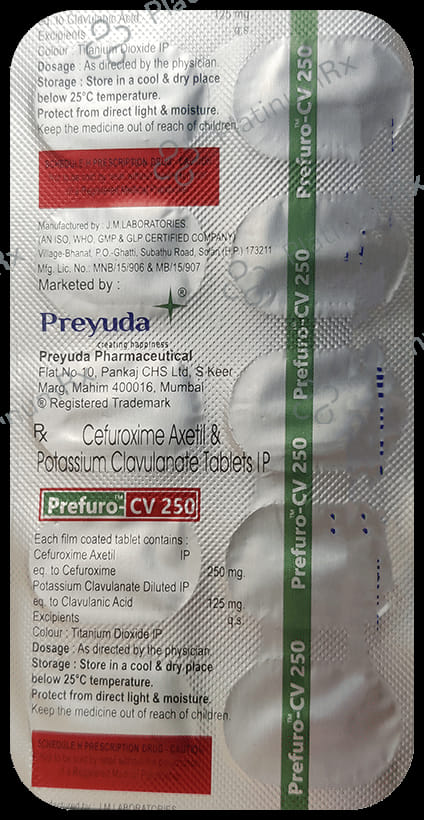 Prefuro CV 250/125mg Tablet 10s