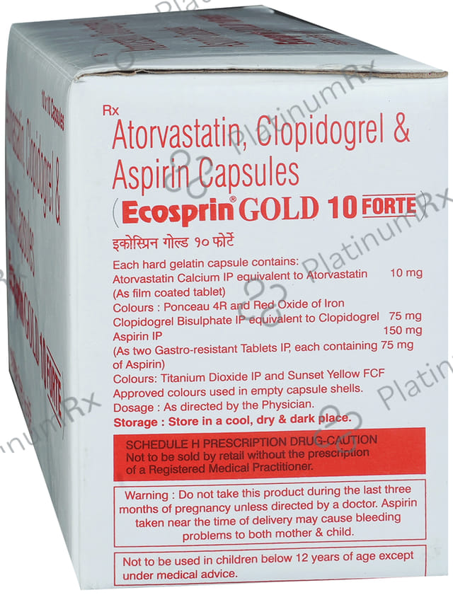Ecosprin Gold Forte 150/10/75mg Capsule 10s