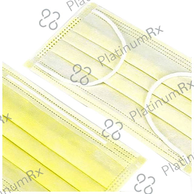 Debonair 3 Ply Protective Face Mask Free Size Yellow 50 masks