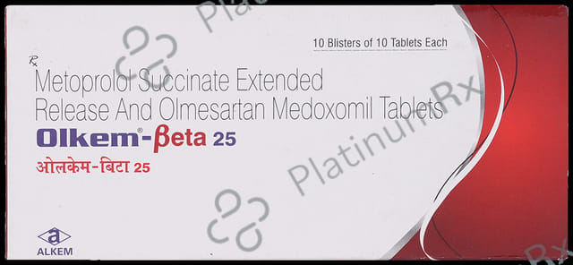 Olkem Beta 25/20mg Tablet 10s