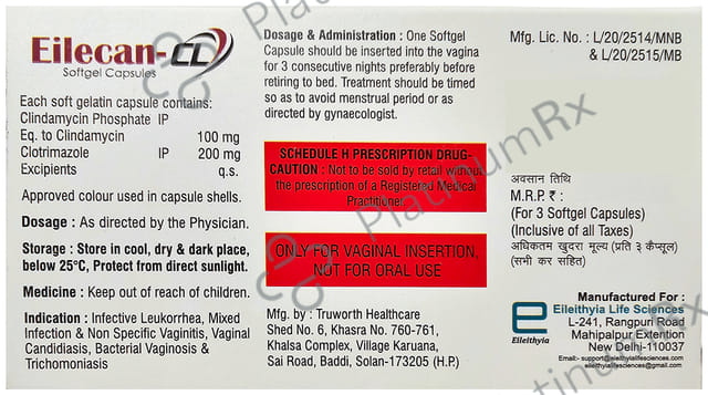 Eilecan CL Softgel Capsule 100/200mg Soft Gelatin Capsule 3s