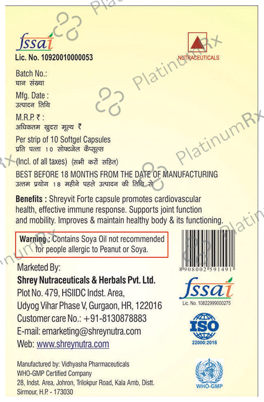 Shreyvit Forte Soft Gelatin Capsule